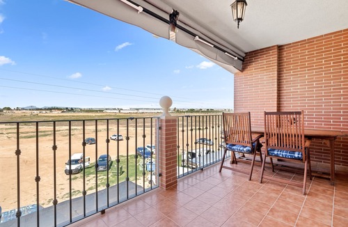 San Pedro del Pinatar Apartment | Apartment 'Ático Condesa' with Shared Pool, Wi-Fi and Air Conditioning