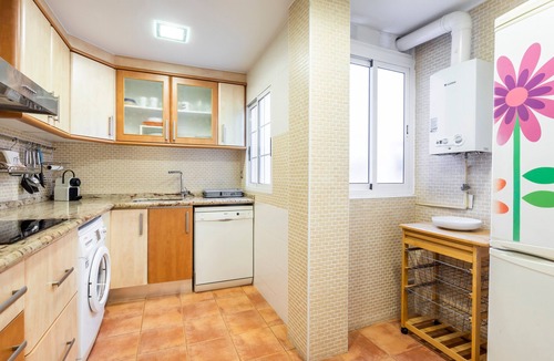 Sant Antoni Apartment | Apartment 'Cristina Center' with Balcony, Wi-Fi and Air Conditioning