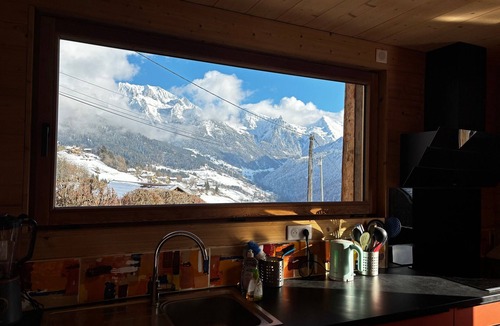 Manigod Apartment | Apartment in Chalet L'Albert with Mountain View, Balcony and Private Terrace