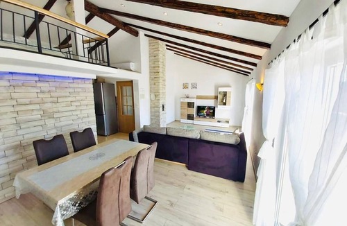 Rab Town Apartment | Apartment Karlo on two floors with lovely sea view