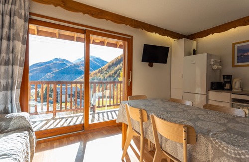 Arvieux Apartment | Apartment 'Les Granges - Panoramic View' with Mountain Views, Shared Pool and Balcony