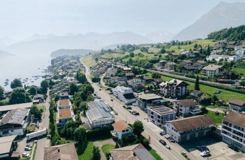 Einigen Apartment | Apartment Niesen in See- und Bergnähe, modern, Erdgeschoss, ohne Treppen, 4 Gäste