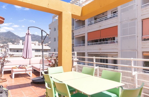 Marbella Seafront Promenade Apartment | Apartment 'Penthouse' with Sea View, Wi-Fi and Air Conditioning