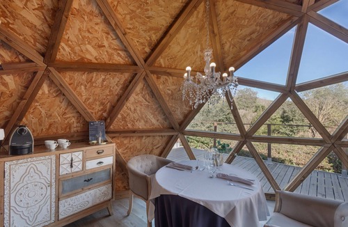 Canyelles Apartment | Apartment 'Suite Golden Bubble' with Mountain View, Wi-Fi and Air Conditioning
