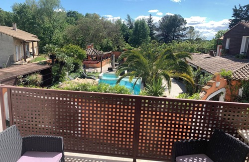 Laverune Apartment | Apartment Terrace over swimming pool