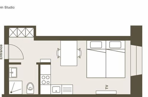 Nussbaumen Apartment | Apartment Twin Studio in Baden - 2 persons, 1 bedrooms