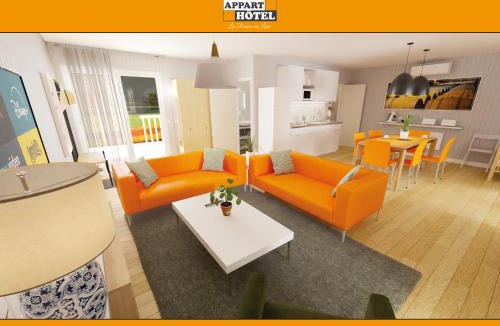Les Rosiers-sur-Loire Apartment | APPART'HÔTEL Les Prés Blondeau, 1 à 10 personnes, 3 chambres, Terrasse, Parking privé, Wifi, Arrivée autonome 24-7