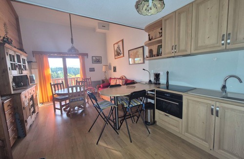 Les Deserts Apartment | Appartement familial au Revard, vue sur le jardin d'enfant et pistes