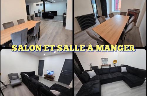 Foix Apartment | Appartement XXL 120m2 - 10 couchages - 3ch - centre Foix - 2 sdb-2 wc - Parking gratuit à 1 Minute