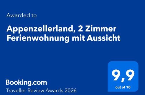 Stein Apartment | Appenzellerland, 2 Zimmer Ferienwohnung mit Aussicht