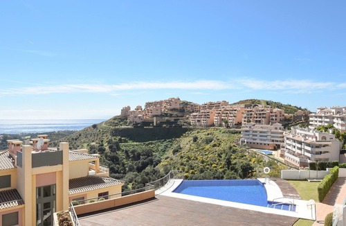 Mijas Apartment | Apt with spacious terrace with amazing sea views, pool, 8 min drive to beach!