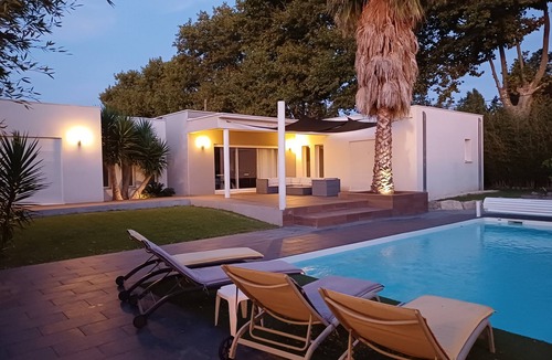 Salleles-d'Aude Villa | Architect-designed villa, not overlooked, heated pool, 30 minutes from the beach at Gruissan