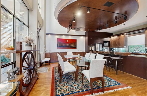 Montrose House | Art-filled architectural gem home w private pool & fireplace - view of downtown