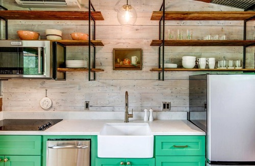 Elgin House | Artisan Cabin with Beautiful Decor and a Classic Fire Pit near Austin, Texas