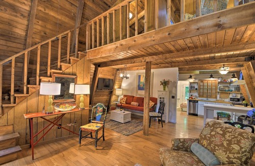 Gumlog Cabin | Artist's A-Frame Cabin w/New Interior + Deck