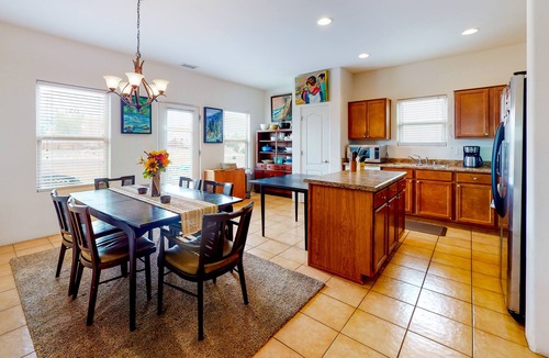 Santa Fe House | Artist's retreat with two living area, large patio, and private hot tub