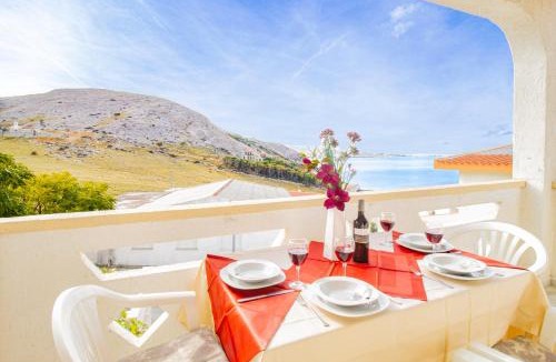 Metajna Apartment | Asta view over sea reed landscape and bay