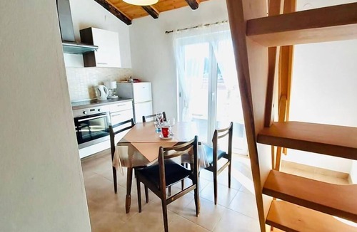 Rab Town Apartment | Attic apartment on two floors with lovely sea view