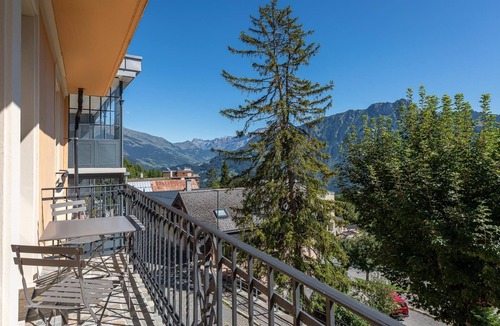 Leysin Apartment | Attractive, fully-equipped 20 m2 studio with balcony and mountain views