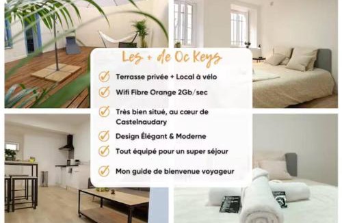 Castelnaudary Apartment | Au soleil levant*terrasse*Local à vélo*oc keys