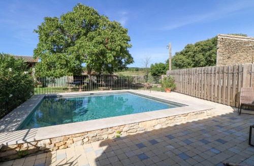 Saint-Laurent-La-Vernede House | Authentic Country House with pool near Uzes