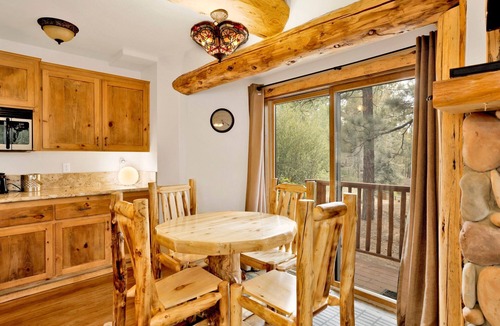 Big Bear City Cabin | Authentic 3BR Log Cabin: New Hot Tub, & Modern Kitchen