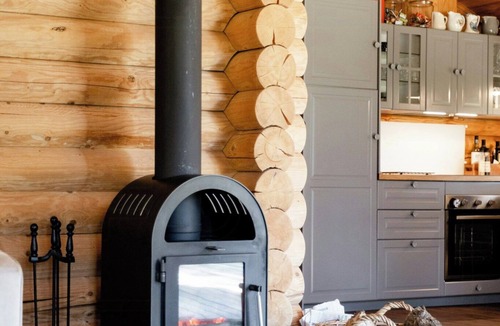 Fjerritslev House | Authentic log house amid evergreens in Vendsyssel