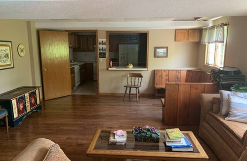 New Glarus House | Authentic Swiss Chalet w/private saltwater pool, sauna, grill, fire pit & more