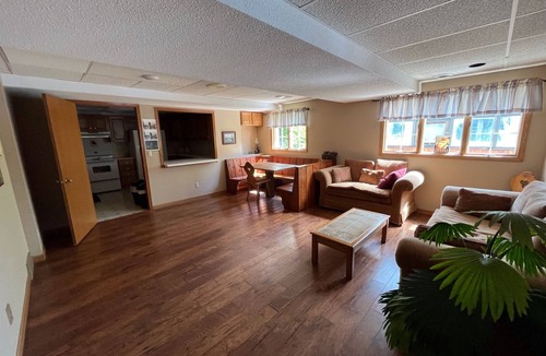 New Glarus House | Authentic Swiss Chalet w/private saltwater pool, sauna, grill, fire pit & more