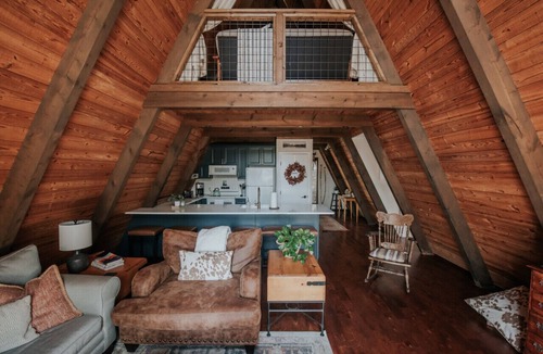 Blairsville Cabin | Autumn Escape A-Frame Stay | Trails & Town