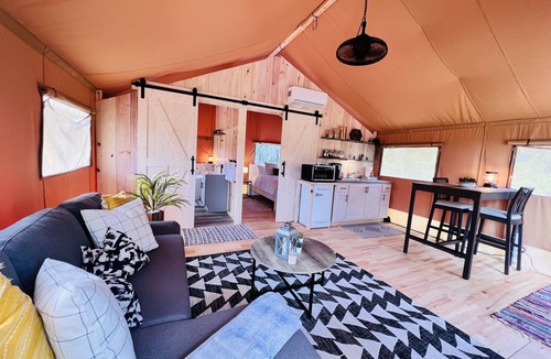 Punta Gorda RV Rental | Backyard glamping with hot tub