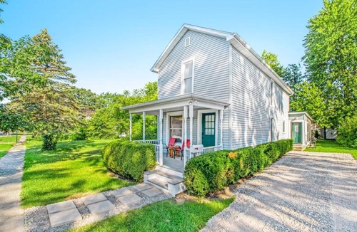 Three Oaks House | Backyard Oasis w Downtown Walkability, Fire Pit