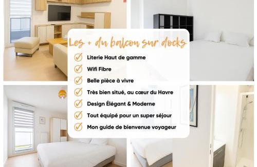 Downtown Le Havre Apartment | Balcon sur docks - 4 lits - 4 beds