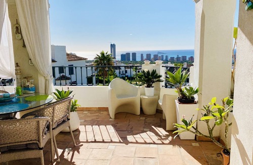 Golf Bahia Apartment | Balcony de Sierra Cortina! Panoramic sea view!