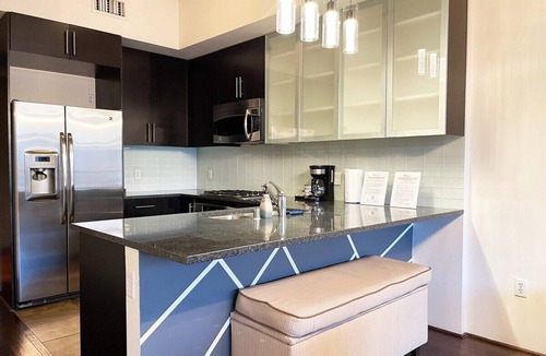 Downtown Las Vegas Condo | Balcony Luxury High Rise Downtown Fremont Casinos