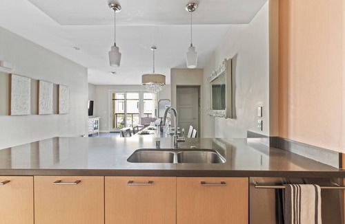 Downtown Apartment | Balcony Suite at The Americana with Pool & Gym Access