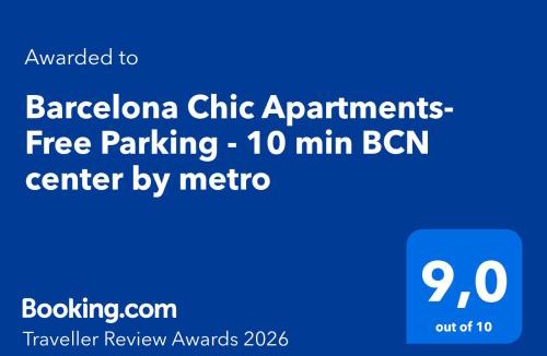 Navas Apartment | Barcelona Chic Apartments- Free Parking - 10 min BCN center by metro