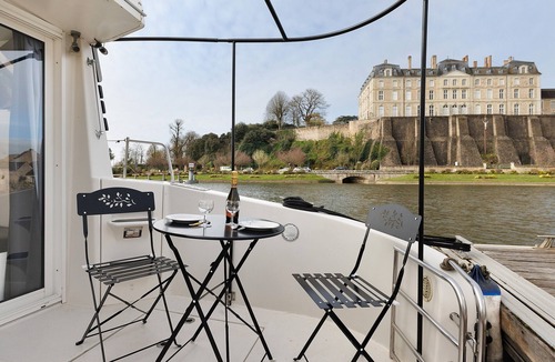 Sable-sur-Sarthe Boat Rental | 'Bateau Elvis' Houseboat with Private Terrace