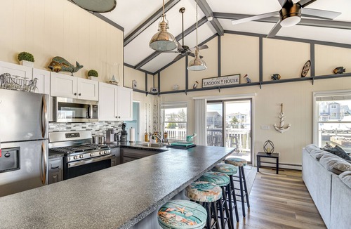 Forked River House | Bayfront Home w/Boat Dock & Deck in Forked River