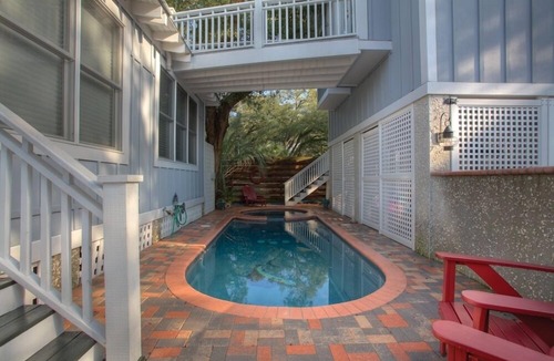 Saint Simons Island Cottage | Beach Cottage with Heated Spa & Private Pool-Pet Friendly