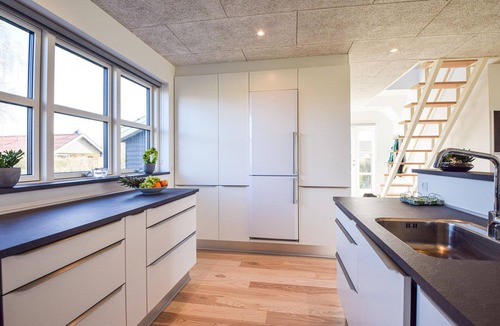 Tørresø House | Beach front home in Otterup with sauna