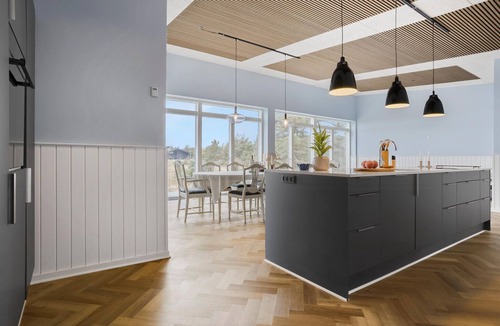 Oddesund Syd House | Beach front home in Thyholm with sauna