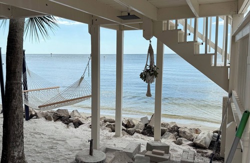 Spring Hill House | Beach front! Step off the last stair and into the Gulf!