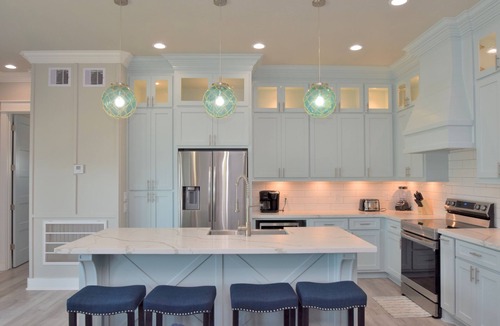 Crystal Beach House | BEACH HANSON 2 New Construction with Private pool and hot tub on upper deck.