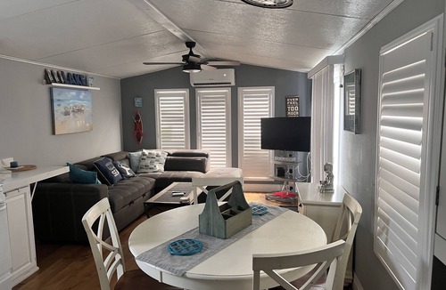 Sherkston Resort | Beach view corner lot with ample space for family games or nightly bonfires!