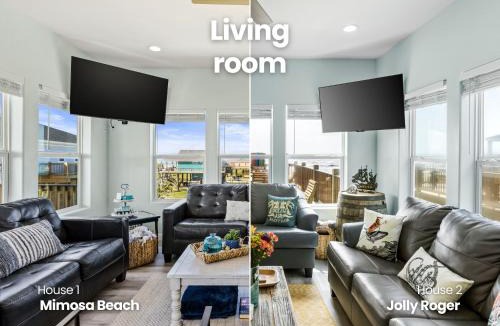 Port Bolivar House | Beachfront 10BR Escape | 2 Homes, Decks & Game Room