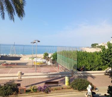 Sant Pol De Mar Apartment | Beachfront Apartment with Sea Views & Private Parking