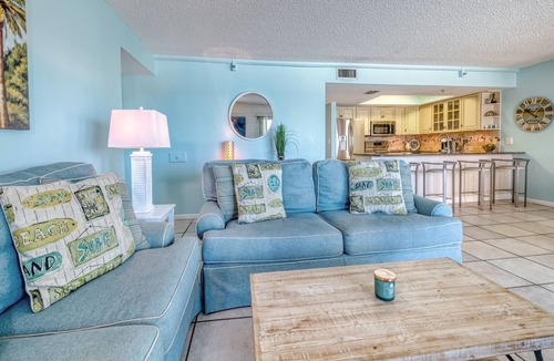 Indian Shores Condo | BEACHFRONT BEAUTY! Construction Discount. Beach chairs & sun umbrella provided.