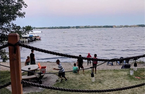Okoboji Cabin | Beachfront Cabin on East Lake w/Boat Hoist