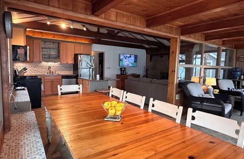 Pigeon House | Beachfront lake house with large deck, beach bonfire & stunning views!